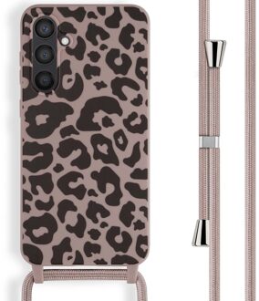 Imoshion Siliconen design hoesje met koord voor de Samsung Galaxy S23 FE - Animal Pink Meerkleurig