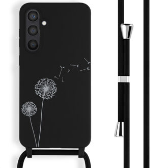 Imoshion Siliconen design hoesje met koord voor de Samsung Galaxy S23 FE - Dandelion Black Zwart