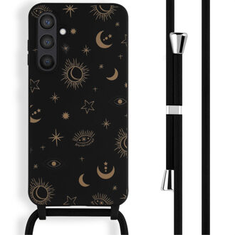 Imoshion Siliconen design hoesje met koord voor de Samsung Galaxy S23 FE - Sky Black Zwart