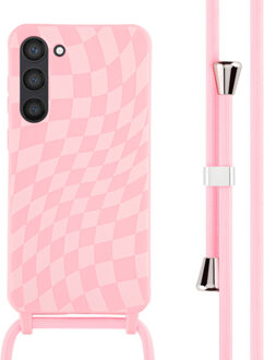 Imoshion Siliconen design hoesje met koord voor de Samsung Galaxy S23 Plus - Retro Pink Roze