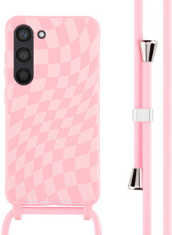 Imoshion Siliconen design hoesje met koord voor de Samsung Galaxy S23 - Retro Pink Roze