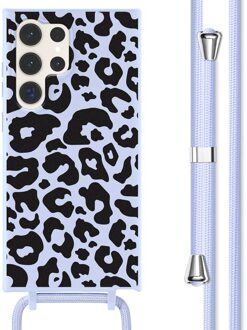 Imoshion Siliconen design hoesje met koord voor de Samsung Galaxy S23 Ultra - Animal Lila Meerkleurig