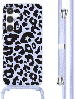 Imoshion Siliconen design hoesje met koord voor de Samsung Galaxy S24 Plus - Animal Lila Meerkleurig