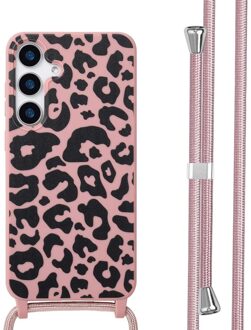 Imoshion Siliconen design hoesje met koord voor de Samsung Galaxy S25 Plus - Animal Pink Meerkleurig
