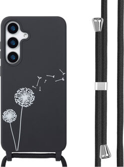 Imoshion Siliconen design hoesje met koord voor de Samsung Galaxy S25 Plus - Dandelion Black Meerkleurig