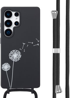 Imoshion Siliconen design hoesje met koord voor de Samsung Galaxy S25 Ultra - Dandelion Black Meerkleurig