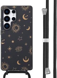 Imoshion Siliconen design hoesje met koord voor de Samsung Galaxy S25 Ultra - Sky Black Meerkleurig