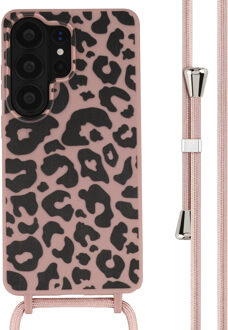 Imoshion Siliconen design hoesje met koord voor de Samsung Galaxy S26 Ultra - Animal Pink Meerkleurig