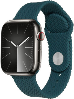 Imoshion Siliconen geweven bandje voor de Apple Watch | 38/40/41/42 mm - Donkergroen - 42 mm