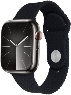 Imoshion Siliconen geweven bandje voor de Apple Watch | 38/40/41/42 mm - Zwart - 42 mm