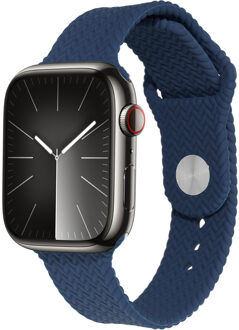 Imoshion Siliconen geweven bandje voor de Apple Watch | 44/45/46/49 mm - Donkerblauw - 49 mm