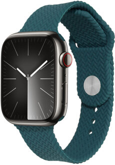 Imoshion Siliconen geweven bandje voor de Apple Watch | 44/45/46/49 mm - Donkergroen - 49 mm