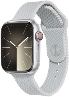 Imoshion Siliconen geweven bandje voor de Apple Watch Series 1 t/m 11 / SE / Ultra (44/45/46/49 mm) - Grijs - 49 mm