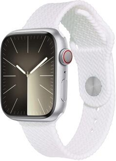 Imoshion Siliconen geweven bandje voor de Apple Watch Series 1 t/m 11 / SE / Ultra (44/45/46/49 mm) - Wit - 49 mm