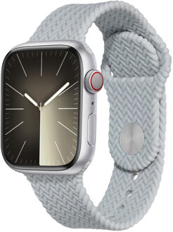 Imoshion Siliconen geweven bandje voor de Apple Watch Series 1 t/m 9 / SE (38/40/41 mm) | Series 10 / 11 (42 mm) - Grijs - 41 mm