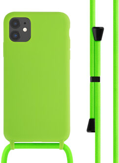 Imoshion Siliconen hoesje met koord voor de Apple iPhone 11 - Fluor Groen