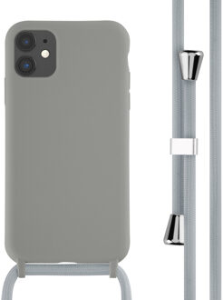 Imoshion Siliconen hoesje met koord voor de Apple iPhone 11 - Lichtgrijs