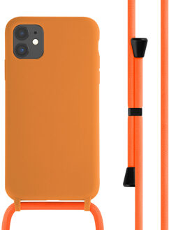 Imoshion Siliconen hoesje met koord voor de Apple iPhone 11 - Oranje