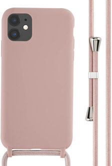 Imoshion Siliconen hoesje met koord voor de Apple iPhone 11 - Sand Pink Roze