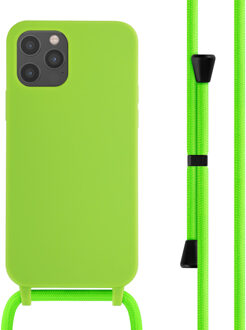 Imoshion Siliconen hoesje met koord voor de Apple iPhone 12 (Pro) - Fluor Groen