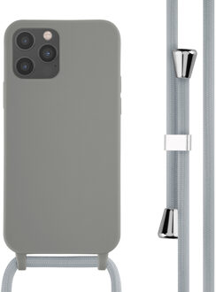 Imoshion Siliconen hoesje met koord voor de Apple iPhone 12 (Pro) - Lichtgrijs