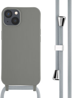 Imoshion Siliconen hoesje met koord voor de Apple iPhone 13 - Lichtgrijs
