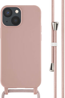 Imoshion Siliconen hoesje met koord voor de Apple iPhone 13 Mini - Sand Pink Roze