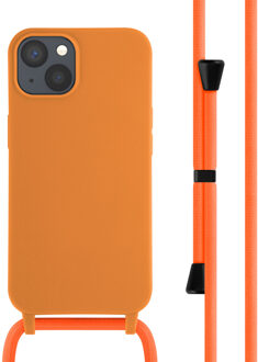 Imoshion Siliconen hoesje met koord voor de Apple iPhone 13 - Oranje