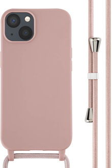 Imoshion Siliconen hoesje met koord voor de Apple iPhone 13 - Sand Pink Roze