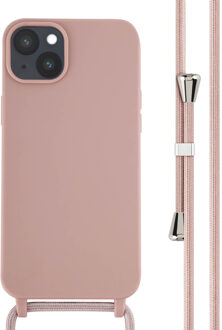 Imoshion Siliconen hoesje met koord voor de Apple iPhone 14 Plus - Sand Pink Roze