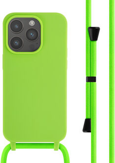 Imoshion Siliconen hoesje met koord voor de Apple iPhone 14 Pro - Fluor Groen