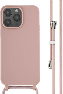 Imoshion Siliconen hoesje met koord voor de Apple iPhone 14 Pro Max - Sand Pink Roze