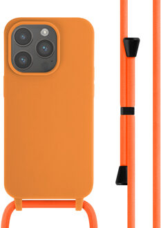 Imoshion Siliconen hoesje met koord voor de Apple iPhone 14 Pro - Oranje