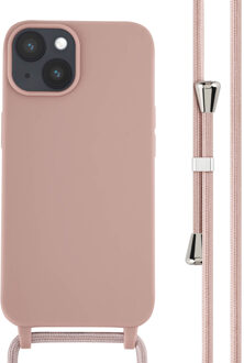Imoshion Siliconen hoesje met koord voor de Apple iPhone 14 - Sand Pink Roze