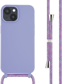 Imoshion Siliconen hoesje met koord voor de Apple iPhone 15 - Paars