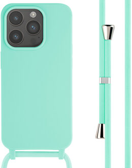 Imoshion Siliconen hoesje met koord voor de Apple iPhone 15 Pro - Mintgroen