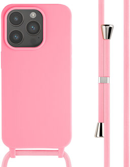 Imoshion Siliconen hoesje met koord voor de Apple iPhone 15 Pro - Roze