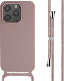 Imoshion Siliconen hoesje met koord voor de Apple iPhone 15 Pro - Sand Pink Roze