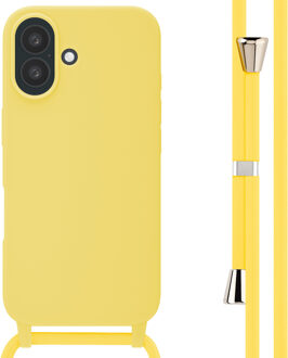Imoshion Siliconen hoesje met koord voor de Apple iPhone 16 - Geel