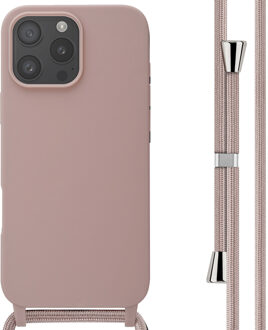 Imoshion Siliconen hoesje met koord voor de Apple iPhone 16 Pro Max - Sand Pink Roze