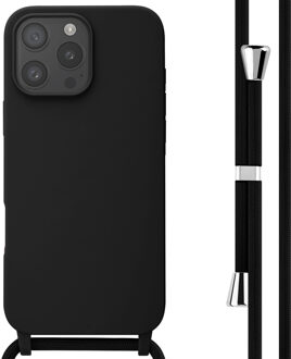 Imoshion Siliconen hoesje met koord voor de Apple iPhone 16 Pro Max - Zwart