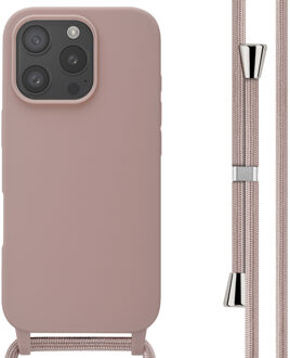 Imoshion Siliconen hoesje met koord voor de Apple iPhone 16 Pro - Sand Pink Roze