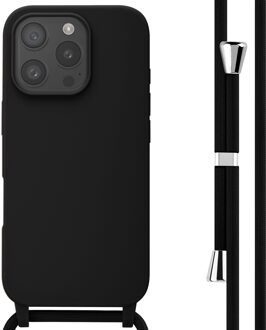 Imoshion Siliconen hoesje met koord voor de Apple iPhone 16 Pro - Zwart
