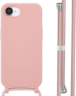 Imoshion Siliconen hoesje met koord voor de Apple iPhone 17e / 16e - Sand Pink Roze