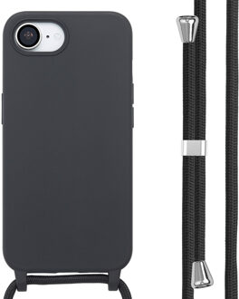 Imoshion Siliconen hoesje met koord voor de Apple iPhone 17e / 16e - Zwart