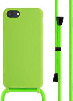 Imoshion Siliconen hoesje met koord voor de Apple iPhone SE (2022 / 2020) / 8 / 7 - Fluor Groen