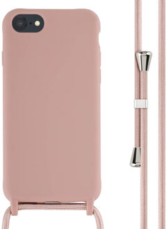 Imoshion Siliconen hoesje met koord voor de Apple iPhone SE (2022 / 2020) / 8 / 7 - Sand Pink Roze