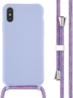 Imoshion Siliconen hoesje met koord voor de Apple iPhone X / Xs - Paars