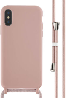 Imoshion Siliconen hoesje met koord voor de Apple iPhone X / Xs - Sand Pink Roze