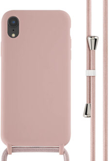 Imoshion Siliconen hoesje met koord voor de Apple iPhone Xr - Sand Pink Roze